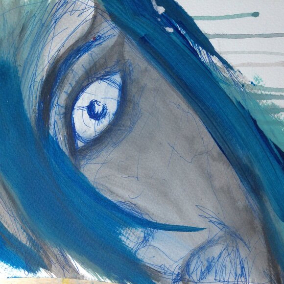 Titled "Cat" Original painting by Artist Rachael Potter - Picture 2 of 3